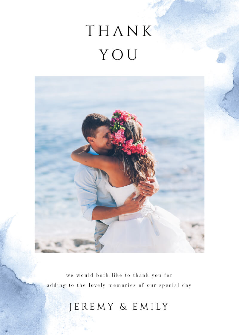Ocean Wedding Thank You Cards - Digital Printing design preview