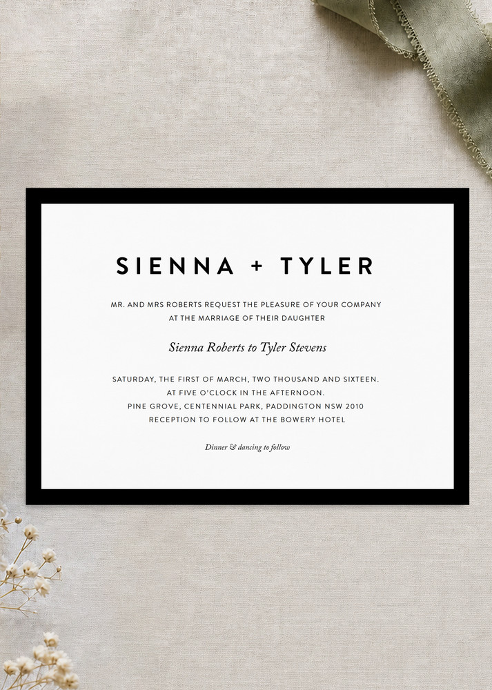 Minimal Wedding Invitations - Digital Printing design preview
