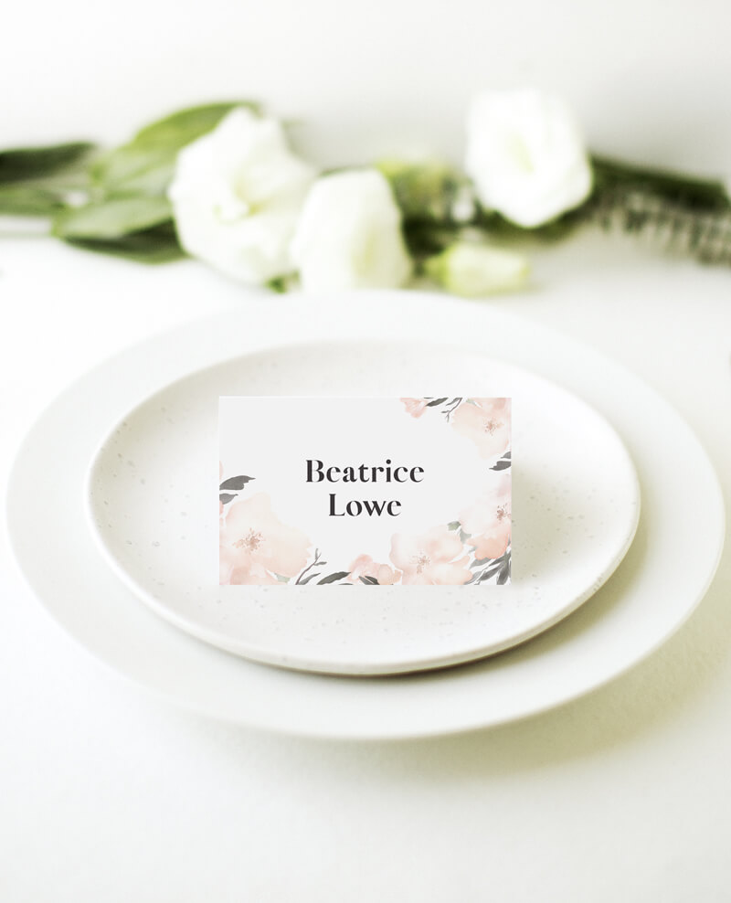 Ivory Garden - Wedding Place Cards