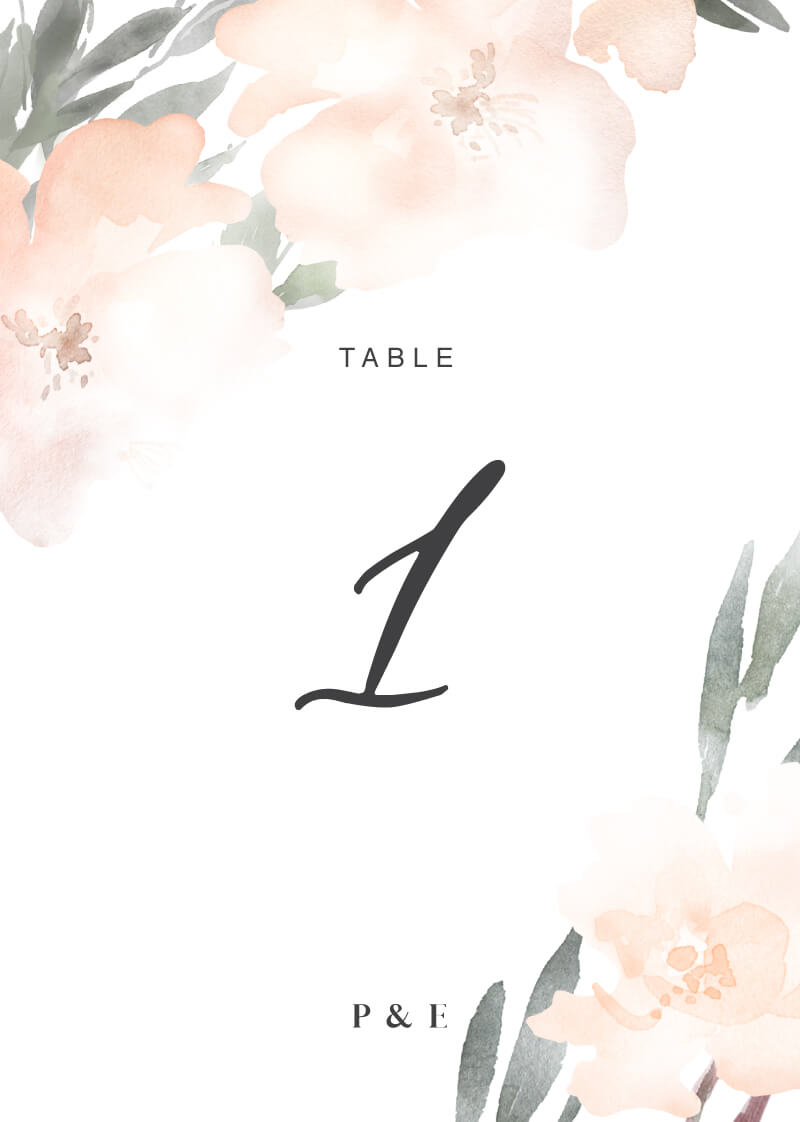 Ivory Garden - Table Numbers