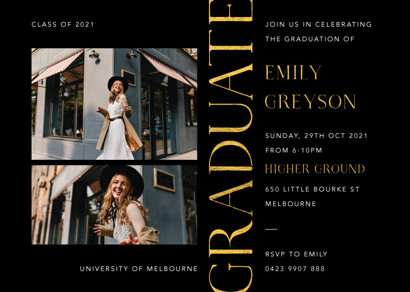Basic Type - Graduation Invitations