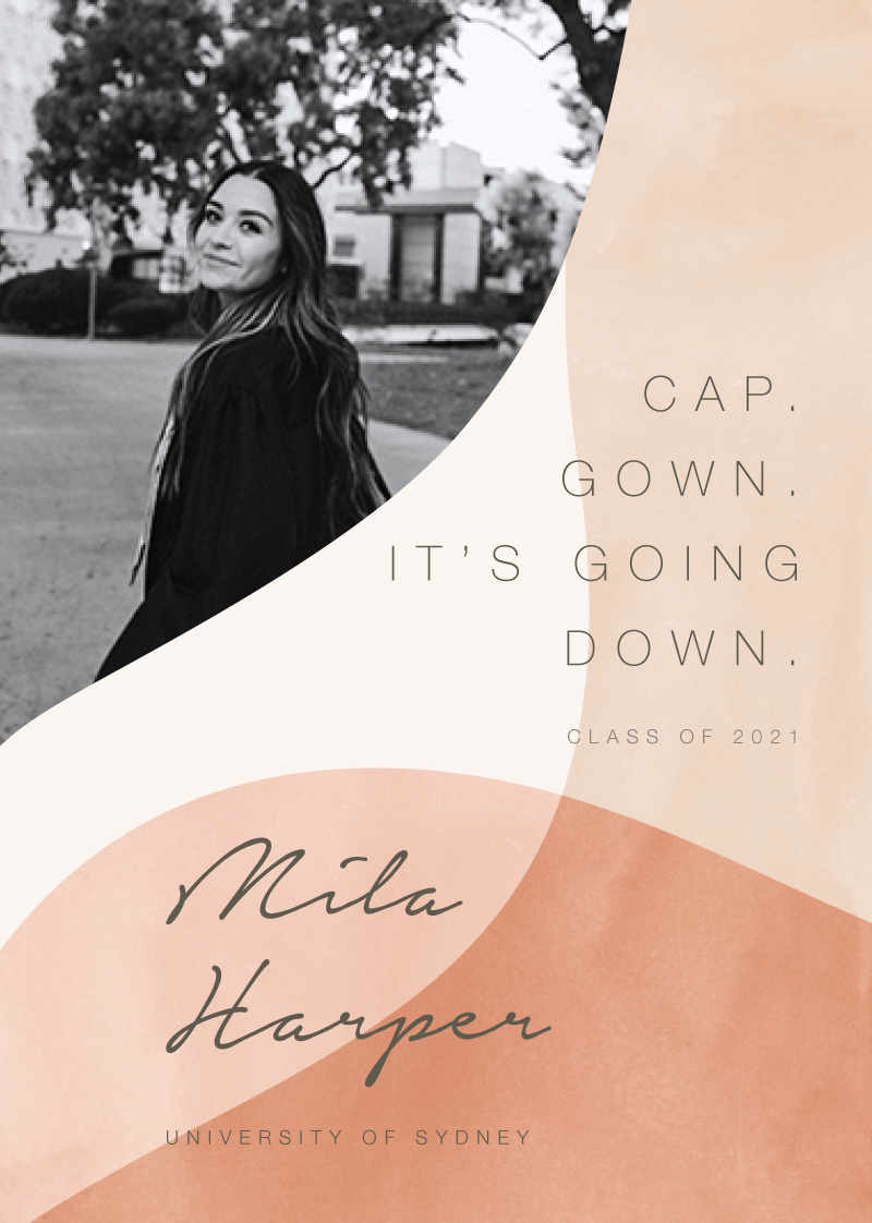 Shape Of Love Graduation Announcements - Digital Printing design preview