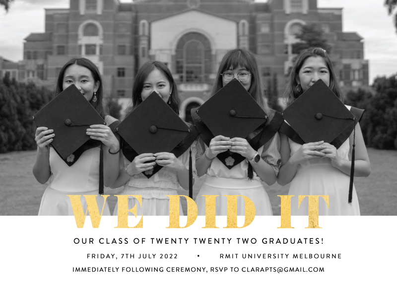 We Did It - Graduation Invitations