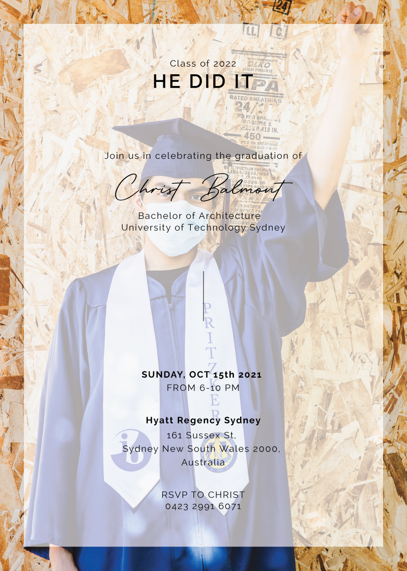 He Did It - Graduation Invitations