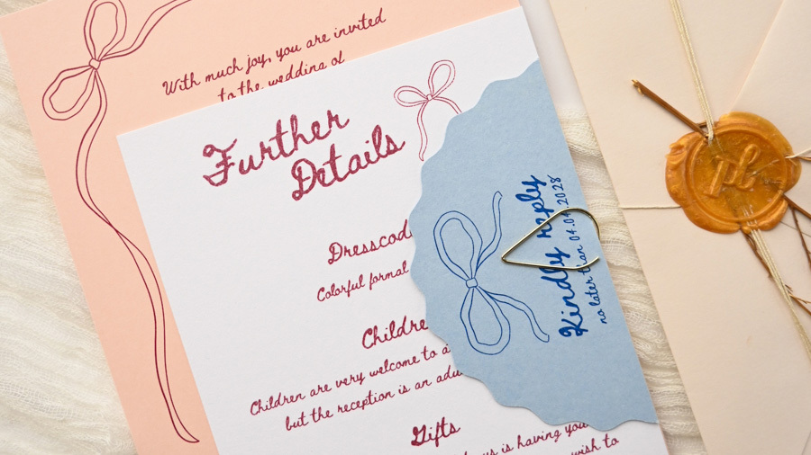Francesca wedding invitation suite