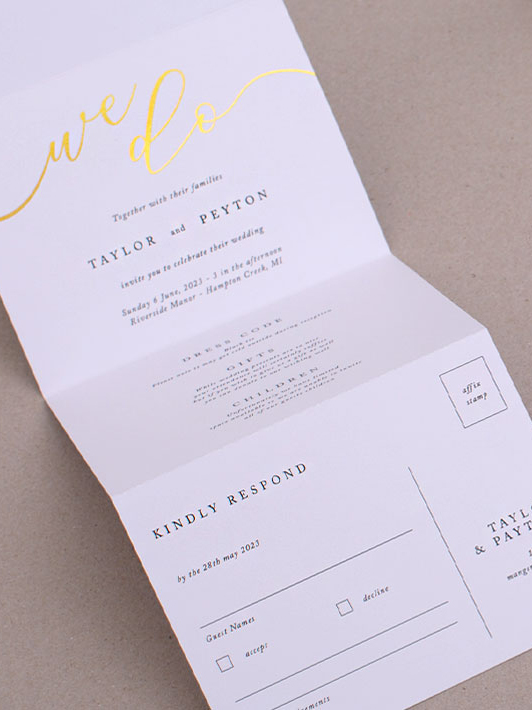 Sea Style Wedding Invitation -  Denmark